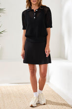 Load image into Gallery viewer, TF- Black Loose Knit Polo
