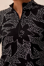 Load image into Gallery viewer, Black Floral Long Sleeve Performance 1/4 Zip
