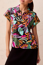 Load image into Gallery viewer, Tropical 1/4 Zip Dolman Polo
