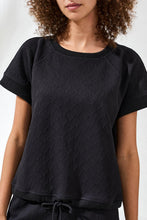 Load image into Gallery viewer, Black Raised Diamond Printed Tee
