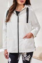Load image into Gallery viewer, White Hooded Rain Jacket
