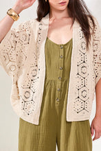 Load image into Gallery viewer, Natural Crochet Cardigan

