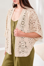 Load image into Gallery viewer, Natural Crochet Cardigan
