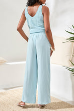 Load image into Gallery viewer, Light Aqua Sky Pull On Ankle Pant

