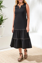 Load image into Gallery viewer, Black Midi Tiered Dress
