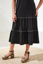 Load image into Gallery viewer, Black Midi Tiered Dress
