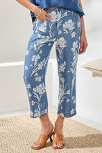 Load image into Gallery viewer, TF- Seaside Blue Printed Front Pocket Pant
