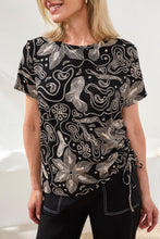 Load image into Gallery viewer, Quartz Printed Top W Side Ruching
