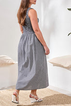 Load image into Gallery viewer, Black Gingham Printed High Neck Dress
