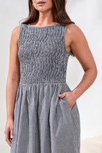 Load image into Gallery viewer, Black Gingham Printed High Neck Dress
