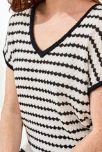 Load image into Gallery viewer, Black &amp; White Knit Dolman Top

