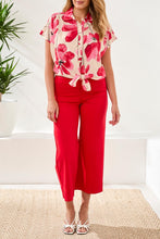 Load image into Gallery viewer, Tie Front Short Sleeve Blouse
