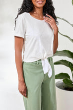 Load image into Gallery viewer, Soutache Palm Tree Knot Front Cotton Tee
