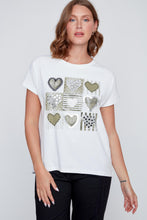 Load image into Gallery viewer, Khaki Heart Cotton Graphic Tee
