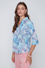 Load image into Gallery viewer, Blue Paisley Printed Blouse

