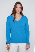 Load image into Gallery viewer, Ibiza Blue Cotton Knit Sweater
