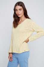 Load image into Gallery viewer, Lemon Yellow Cotton Knit Sweater
