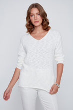 Load image into Gallery viewer, White Cotton Knit Sweater
