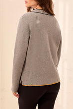 Load image into Gallery viewer, Grey Mix Split Neck Sweater

