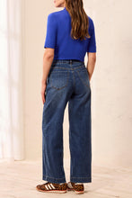 Load image into Gallery viewer, Dusk Audrey Button Front Wide Crop Denim
