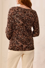 Load image into Gallery viewer, Hickory Printed Cotton Cable Knit Sweater
