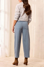 Load image into Gallery viewer, Blue Fog High Rise Comfort Stretch Palazzo Pant
