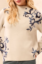 Load image into Gallery viewer, Moonstone Printed Funnel Neck Sweater
