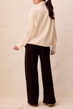 Load image into Gallery viewer, Half Zip Mock Neck Sweater In Moonstone
