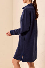 Load image into Gallery viewer, Jet Blue Printed Collared Dress
