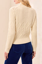 Load image into Gallery viewer, Antique White Cotton Mock Neck Sweater
