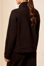 Load image into Gallery viewer, Black Mock Neck Zip Jacket
