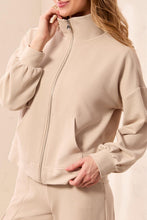 Load image into Gallery viewer, Sand Dune Mock Neck Full Zip Sweater

