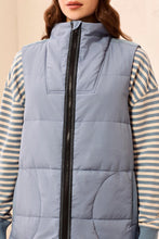 Load image into Gallery viewer, Blue Fog Long Quilted Vest
