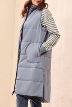 Load image into Gallery viewer, Blue Fog Long Quilted Vest

