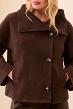 Load image into Gallery viewer, Saddle Brown Funnel Neck Jacket
