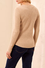 Load image into Gallery viewer, H.Oatmeal Waffle Henley Long Sleeve
