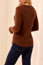 Load image into Gallery viewer, H.Chocolate Waffle Henley Long Sleeve
