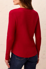 Load image into Gallery viewer, H.Pinot Waffle Henley Long Sleeve
