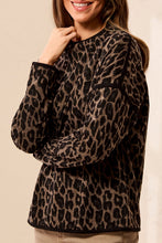 Load image into Gallery viewer, Fossil Leopard Printed Mock Neck Sweater
