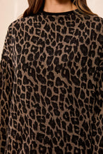Load image into Gallery viewer, Fossil Leopard Printed Mock Neck Sweater
