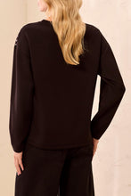 Load image into Gallery viewer, Black Studded Long Sleeve Sweater
