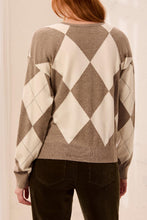 Load image into Gallery viewer, Argyle Printed Oatmeal Crew Neck
