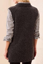 Load image into Gallery viewer, Charcoal V-Neck Tunic Vest
