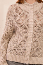Load image into Gallery viewer, Birch Diamond Weave Knit Cardigan

