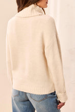 Load image into Gallery viewer, Cream Bow Turtleneck Sweater
