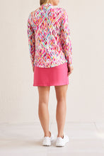 Load image into Gallery viewer, TF- Printed Fuchsia 3/4 Zip Performance Long Sleeve
