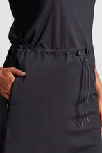 Load image into Gallery viewer, Black 3/4 Zip Cinched Dress
