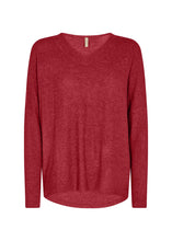Load image into Gallery viewer, SC- Biara Cardinal Long Sleeve V-Neck Soft Tunic
