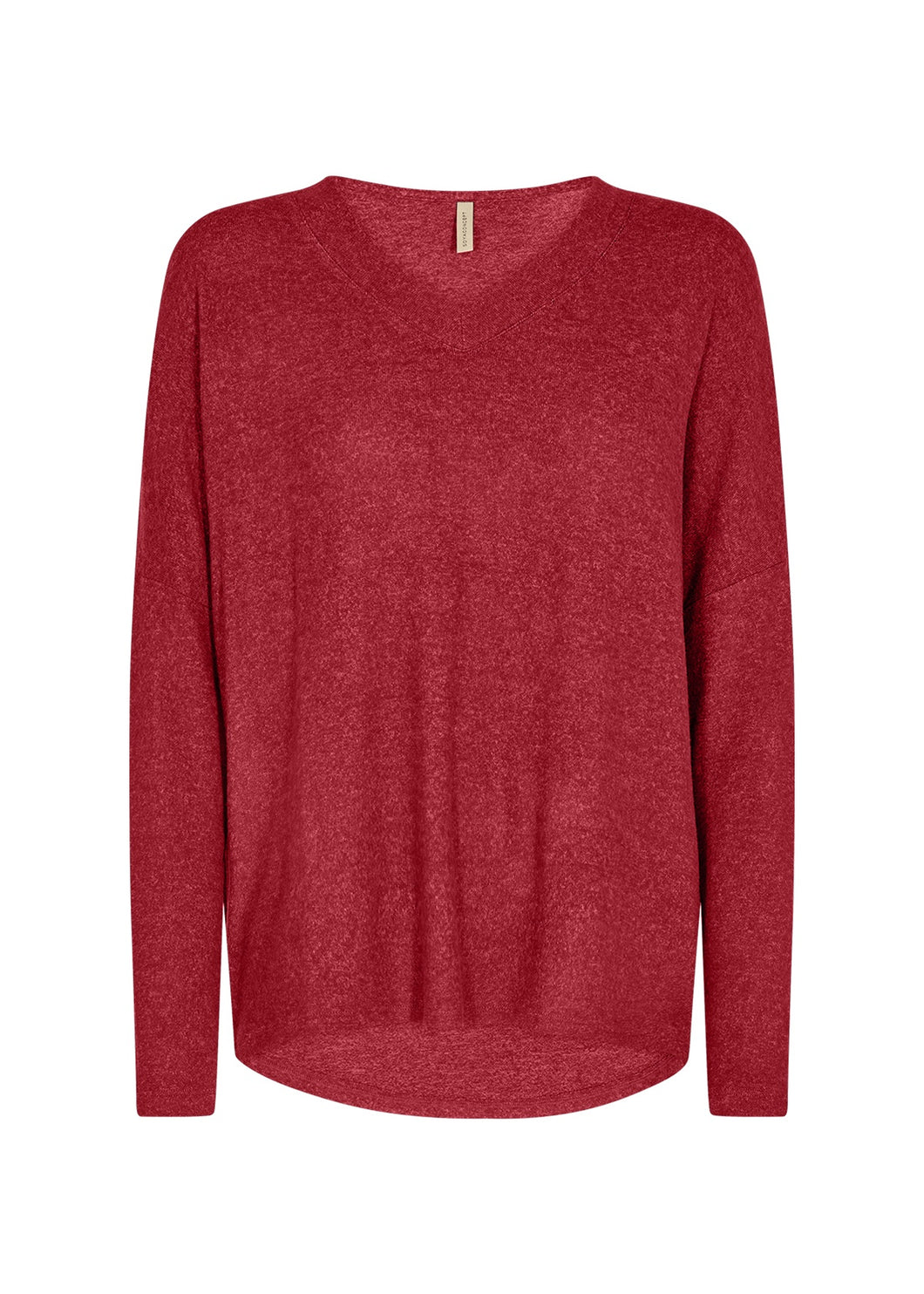 SC- Biara Cardinal Long Sleeve V-Neck Soft Tunic