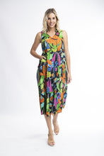 Load image into Gallery viewer, Nicossia Printed Tiered Sleeveless Maxi Dress
